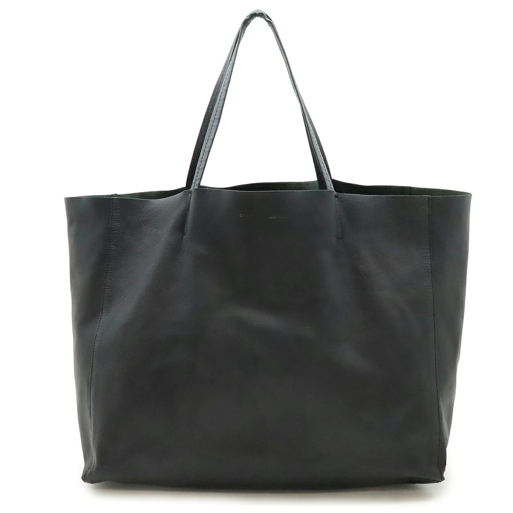 Celine Horizontal Cabas Tote Bag Shoulder Leather Black
